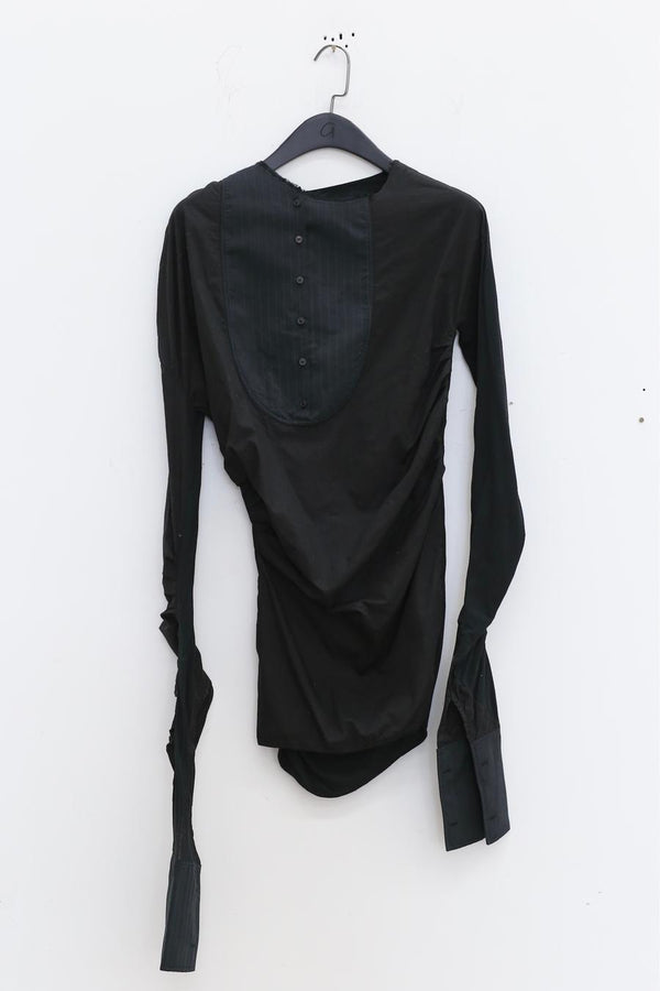 Marc Le Bihan patchwork T-shirt shirt 2898 cotton France MLB-2898-HEI black